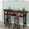 Mesa de bar pequeña de doble capa semi-circular moderna simple para sala de estar, mesa esbelta para uso doméstico, mesa de comedor de café de alta pata montada en la pared y sillas