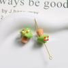 Punto Ola de Color Irregular Semipermeable Perforado Esmaltado Champiñón con Cuentas Pulsera DIY Collar Pendientes Pendientes Accesorios