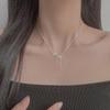Colar de franja com três corações de amor para Mulheres Novo popular design de nicho de luxo leve corrente para clavícula all-match suéter outono e inverno colar