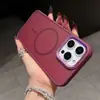 Funda Magnética para Teléfono Patrón de Diamantes Escudo Dorado Círculo Fino Adecuada para Apple 16Promax Agujero Grande 15/14/13 Tacto de Piel 12/11