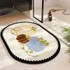 Alfombrilla de Baño de Barro Diatomeas Estilo Medieval, Felpudo Antideslizante para Entrada, Alfombrilla de Barro Diatomeas, Alfombrilla de Puerta Absorbente de Agua y de Secado Rápido