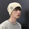 Gorro de Comercio Exterior para Hombre Invierno Cortavientos Cálido a Prueba de Frío Lana Tejida Gorro Súper Grueso Engrosado Forro Polar Gorro Grande