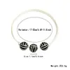 Pulseras Tejidas Hechas a Mano Transfronterizas, Pulseras con Cuentas de Baloncesto, Fútbol, Rugby