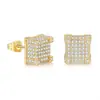 Nuevos y populares aretes de botón de circón para hombre estilo hip hop europeo y americano moda callejera guapos completamente de diamantes aretes estilo Neymar