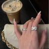Anillo Bujia Italiano de Plata 925 con Flor de Gardenia Margarita Diamante de Color para Mujer Personalizado Moda Tendencia Anillo para Dedo Índice
