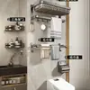 Estante para Toallas Color Gris Plomo para Baño Estante de Almacenamiento sin Taladro Estante Colgante Cesta de Malla para Inodoro Baño Set de Estantes para Toallas de Baño