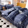 Conjunto de cama de algodão com desenho de babosa, fresco e amigo da pele, quatro peças para dormitório estudantil, lençol de solteiro e fronha, conjunto de três peças