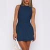 Di Yun Vestido Corto Elegante de Color Sólido Estilo Europeo y Americano Transfronterizo Ropa para Mujer Primavera/Verano 2026 Sitio Independiente de Amazon