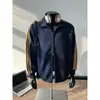 Moletom cardigã masculino clássico de três listras, estilo colegial retrô, modelagem solta, gola alta, peça externa esportiva, jaqueta casual para o dia a dia