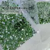 Verde Claro Fundo Plano Diamante Arte de Unhas Ornamentos de Diamante Verde Fruta Pequeno Redondo Fundo Plano Diamante Strass de Vidro Acessórios de Arte para Unhas Transfronteiriços Atacado