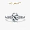 S925 prata esterlina luz luxo denier - em forma de anel de diamante artificial feminino europeu e americano transfronteiriço amazon proposta noivado jóias atacado