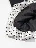 Exportação Transfronteiriça Roupas Femininas Outono e Inverno 2025 Novas Roupas Femininas Design Estilo Europeu e Americano Moda Vestido Curto Bufante de Bolinhas