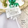 Nueva Marcación Láser Feliz Navidad Decoración de Pastel para Hornear Fiesta de Navidad Tarjeta de Pastel Acrílica