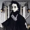 Accesorios de Disfraz de Terror de Halloween Mujer Negra Casa Embrujada Habitación Secreta Decoración Sensor de Voz de Terror Luminoso Sonido