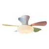 Luz de Ventilador Simple de Espectro Completo para Habitación Infantil que Protege los Ojos, Estilo Vintage Habitación Dormitorio Estilo Crema Ventilador de Techo Acogedor