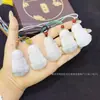 Jade Natural Tianshan Forma de Gota de Agua Wushi Pai Flor Flotante Colgante de Jade Joyería Collar Más Vendido Transmisión en Vivo Venta Directa de Fábrica