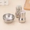 Platillo pequeño de acero inoxidable, platillo redondo para condimentos, vajilla, platillo para salsa de soya, platillo para salsas para mojar, platillo pequeño de acero inoxidable para uso en el hogar y restaurante