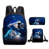 Robô Espacial Astro Bot Mochila Escolar Conjunto de Três Peças Mochila Infantil para Ensino Fundamental Bolsa de Ombro Estojo