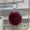 Llavero de Peluche Bola de Pelo Imitación Piel de Conejo Rex Llavero de Coche Colgante Bola de Pelo Accesorios de Joyería para Equipaje Mochila