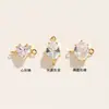 Acessórios de Pingente de Zircônia Multiformato Multicor Retenção de Cor Dourada Pulseira Colar Brinco DIY Material de Pingente para Joias Venda por Atacado