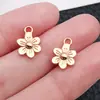 Colgante de flor de aleación de cinco colores 9x12 mm Amazon transfronterizo para collar, pulsera, llavero, accesorios de joyería hechos a mano DIY