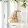 Adornos Navideños de Espuma Color Champaña Transfronterizos, Bolas de Tela Envueltas en Polvo Pegajoso, Decoraciones para Árbol de Navidad, Colgantes para Botas, Gorros de Navidad