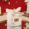 Caixa de Doces para Casamento de Luxo Leve Fabricante Atacado Decoração com Laço Caixa de Embalagem para Doces de Casamento Caixa de Doces para Celebração de Casamento