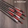 Fabricante Mayorista de Flechas de Carbono Mixto Arco Recurvo de 30 pulgadas Flechas con Pluma de Goma Flechas de Entrenamiento de Tiro con Arco al Aire Libre 12 Flechas por Caja