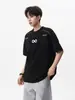 Camiseta Redonda de Algodón Pesado para Hombre, Estilo Americano High Street con Cremallera, Estampado de Letras para Verano, Mangas Cortas Holgadas y Transpirables