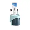 Exprimidor automático de pasta de dientes, sin perforaciones, para colgar en la pared, para pasta de dientes, cepillo de dientes, vaso de almacenamiento, artefacto multifuncional para perezosos.