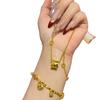 Tienda de Oro Mismo Estilo Collar de Cintura Pequeña con Borla de Escamas de Dragón para Mujer Diseño de Nicho Colgante para Clavícula Collar de Cuentas de Transferencia