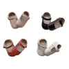 Sandalias de Verano Nuevas para Bebé y Niño Pequeño Niñas Bebé Flor Hueca Suela Suave Velcro Transpirables Antideslizantes