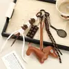 Llavero de Perro Salchicha Estilo Nuevo Transfronterizo, Colgante de Cuerda Tejida de Gama Alta de Nicho para Bolso de Chocolate, Llavero de Coche