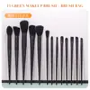 Set de Brochas de Maquillaje Sijiqing de 13 Piezas Transfronterizo Brocha Portátil para Rubor Brocha para Sombras de Ojos Juego Completo de Herramientas de Belleza Fábrica