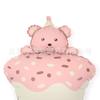 Globo de película de aluminio con diseño de oso de cupcake de caricatura mate nuevo, recompensa de juego, decoración de fiesta de cumpleaños