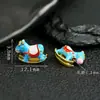 Accesorios de caballo de Troya azul quemado bañados en oro y plata S925 con agujero recto, originales, de bricolaje, estilo chino, pequeños accesorios nacionales que combinan con todo.