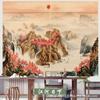 Cortina de Bambú China Cortina Enrollable Cortina de Entrada Ambiente Retro Fondo de Paisaje Partición Sala de Té Ambiente Pintura Decorativa