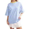 2026 Ropa de Mujer Europea y Americana Transfronteriza Verano Nuevo Casual Cuello Redondo Manga de Cinco Cuartos Camiseta