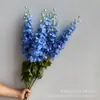 Flor Artificial Delphinium, Violeta Artificial, Flor Decorativa Artificial, Decoración Suave para Sala de Estar del Hogar, Accesorio para Fotografía, Flor de Seda Artificial Fabricante