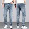 Jeans de Alta Gama 2026 Nuevos para Hombre Primavera y Otoño Rectos Sueltos Pantalones de Hombre Azul Claro Marca de Moda Pantalones Casuales de Negocios