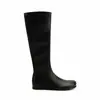 Versión de piel de oveja~cuero genuino interior con elevación de 4 cm, botas elásticas ajustadas para mujer, punta de mango, botas de montar hasta la rodilla, botas largas de otoño e invierno