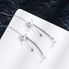 Cadena de Oreja con Borla de Mariposa Hueca Antiperdida de Celebridad Elegante de Gama Alta Cadena de Oreja para Mujer Pendientes Largos Finos de Perla Artificial para Rostro