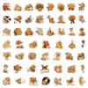 200 Adesivos Transparente Pet Material Artesanal Flores da Floresta Frutas Cogumelos Estilo Ins Decorativo Copo d'Água Adesivo de Geladeira Lote