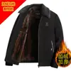 Jaqueta Quente de Veludo Chenille com Forro de Lã Espessado para Outono e Inverno do Pai, Jaqueta Masculina para Meia-Idade, Roupas Masculinas para Meia-Idade e Idosos