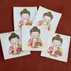 Promoção Quente Xizang Nepalesa Pura Pintada à Mão Thangka Shakyamuni Núcleo de Cartão 3.5
