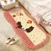 Alfombra de Piso de Gato de Dibujos Animados Linda, Manta de Sofá de Imitación Cachemira, Esterilla Refrigerante para Pies, Alfombra Larga para Mesita de Noche de Dormitorio, Esterilla para Ventana Abuhardillada de Balcón