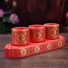 Copo de suprimento de água taça de vinho frente do Buda adoração mantra da grande tristeza três copos consecutivos cerâmica cinco copos consecutivos salão de Buda adoração deus da riqueza Buda lótus