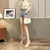 Sandalias Transparentes de Tacón Grueso para Mujer 2025 Verano Nuevo Estilo Tacones Altos de Cristal Estilo Hada Chanclas de Correa Única