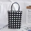 Bolsa de Palha Nova de Fábrica Bolsa Quadrada Pequena Cesta Plástica para Legumes Bolsa de Cor Pequena Cesta Combinando com Foto Bolsa de Praia Bolsa Feminina
