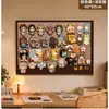 Adesivos de parede de contas de feltro, prateleira de parede sem furos para armazenamento e exibição, acessórios de decoração de fotos em quebra-cabeça, painel de fundo DIY